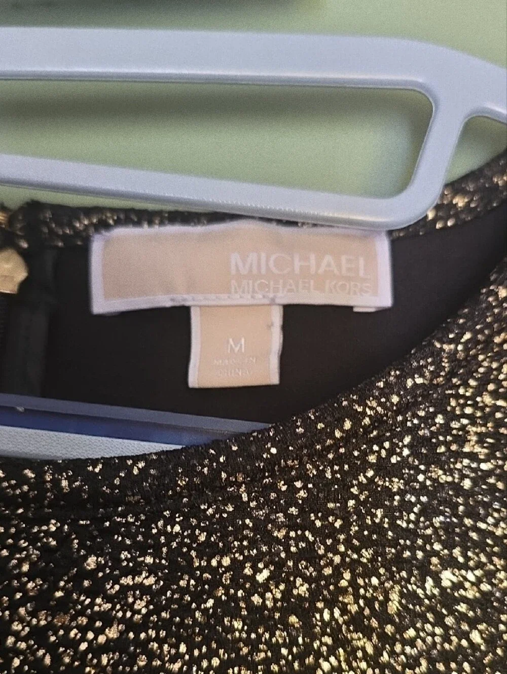 Michael Kors Metallic Gold Sparkle Top - Medium